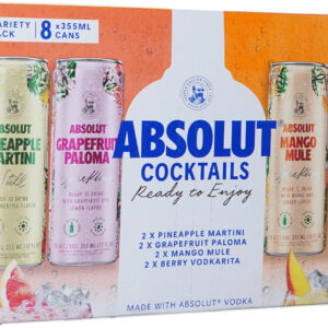 Absolut Cocktails Ready To Drink Variety Pack 355ml