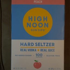 HIGH NOON PEACH VODKA SELTZER 4 PACK 335ML CANS