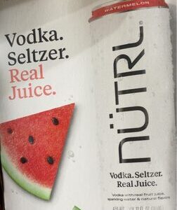 NUTRL Vodka. Seltzer. Real Juice. WATERMELOM 4×12FL OZ CANS