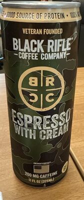BLACK RIFLE EXPRESSO WITH CREAM 200MG 325ML