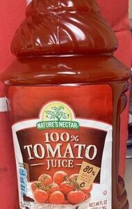 nature nectar 100% tomato juice 64FL.OZ