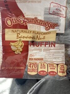 Otis Spunkmeyer Naturally Flavored Banana Nut Muffin 4 Oz