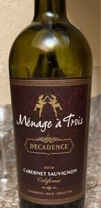 Menage A Trois Decadence Cabernet Sauvignon 750ML