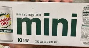 Canada Dry Mini Zero Sugar Ginger Ale 10 - 7.5FL.OZ Can